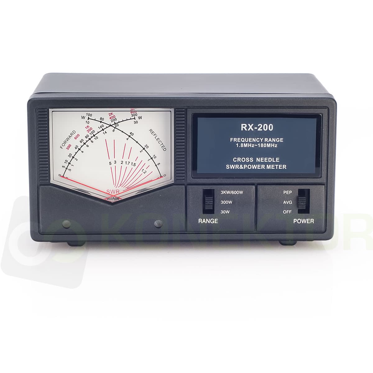 MAAS RX-200 reflektometr krzyżowy 1.8-200 MHz CB/HF/VHF - pomiar SWR/POWER, podświetlana skala