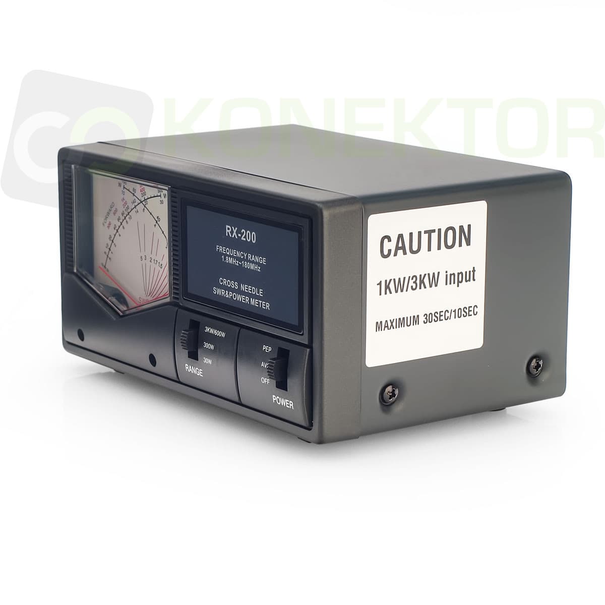 MAAS RX-200 reflektometr krzyżowy 1.8-200 MHz CB/HF/VHF - pomiar SWR/POWER, podświetlana skala