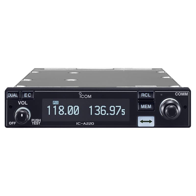 Icom IC-A220 TSO radiotelefon lotniczy do zabudowy w kokpicie - radiostacja z certyfikatem TSO