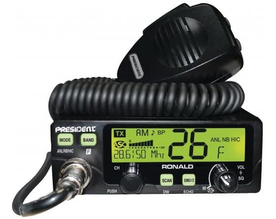 PRESIDENT RONALD AM/FM 50W radiotelefon amatorski na pasmo 10m (możliwość rozblokowania na CB)