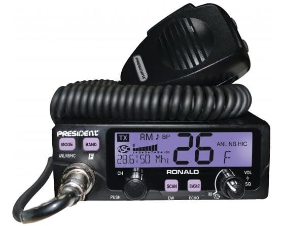 PRESIDENT RONALD AM/FM 50W radiotelefon amatorski na pasmo 10m (możliwość rozblokowania na CB)