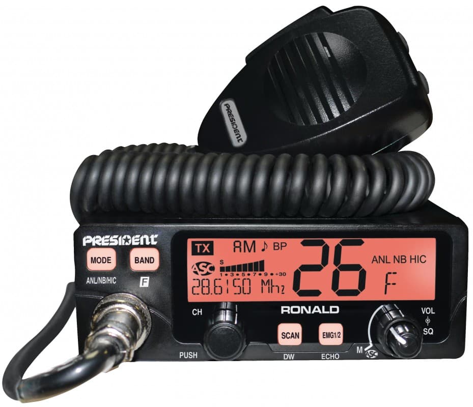 PRESIDENT RONALD AM/FM 50W radiotelefon amatorski na pasmo 10m (możliwość rozblokowania na CB)