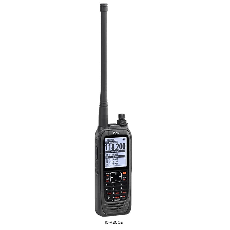Icom IC-A25CE radiotelefon lotniczy ręczny, IP-57, moc 6W Made in Japan
