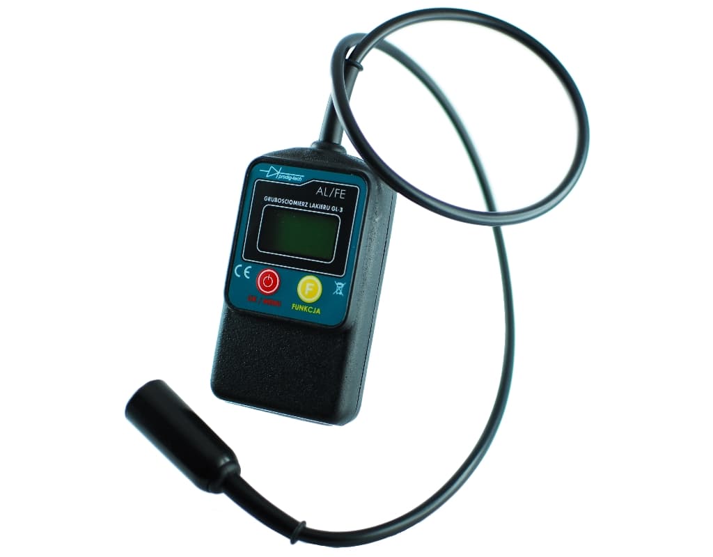 Prodig Tech GL-3S UV miernik grubości lakieru (stali + aluminium) TESTER UV, z sondą na przewodzie, funkcja hold - Łódź, Zbąszyńska 2 # grubościomierz lakieru #
