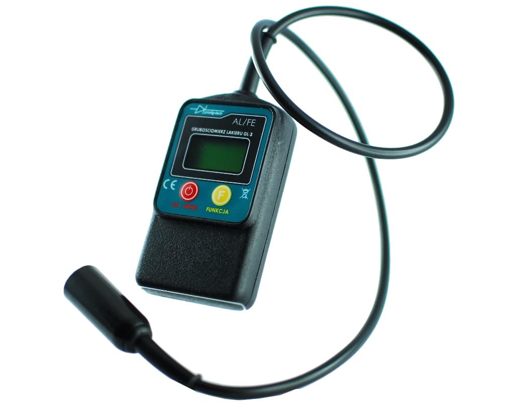 Prodig Tech GL-3S UV miernik grubości lakieru (stali + aluminium) TESTER UV, z sondą na przewodzie, funkcja hold - Łódź, Zbąszyńska 2 # grubościomierz lakieru #