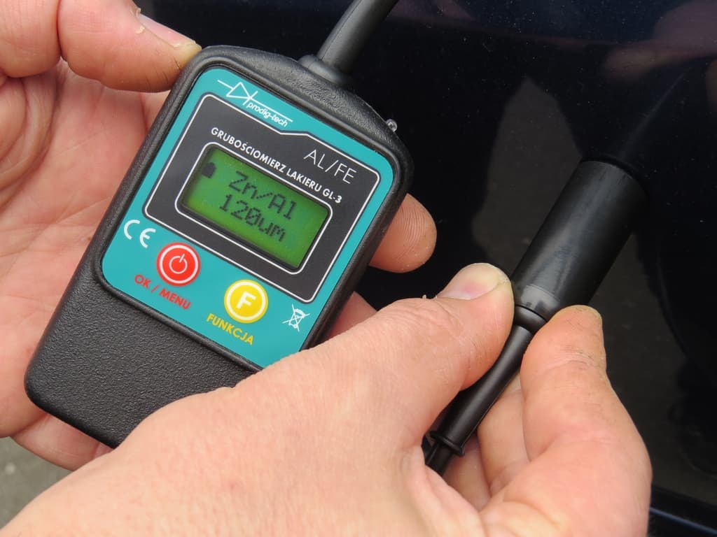 Prodig Tech GL-3S UV miernik grubości lakieru (stali + aluminium) TESTER UV, z sondą na przewodzie, funkcja hold - Łódź, Zbąszyńska 2 # grubościomierz lakieru #