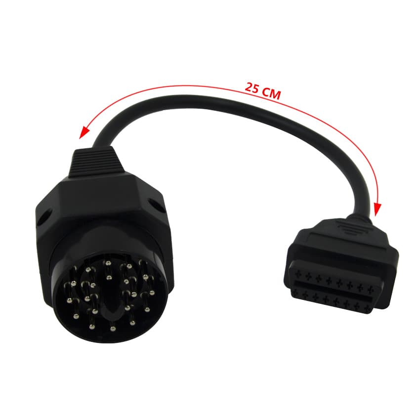 ADAPTER BMW OBD-II 16-PIN NA 20-PIN np. E46 E36 E39 E30 E38 BMW 1986-2004 przejściówka do interfejsów diagnostycznych