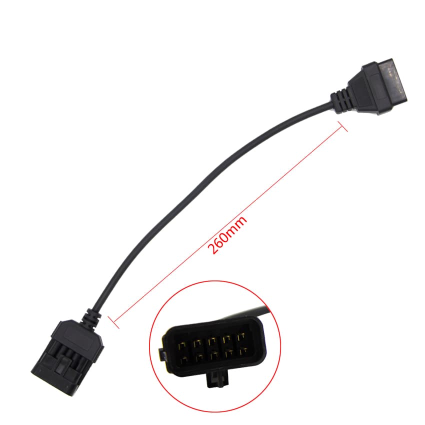 ADAPTER OPEL OBD-II 16-PIN NA 10-PIN przejściówka do interfejsów diagnostycznych
