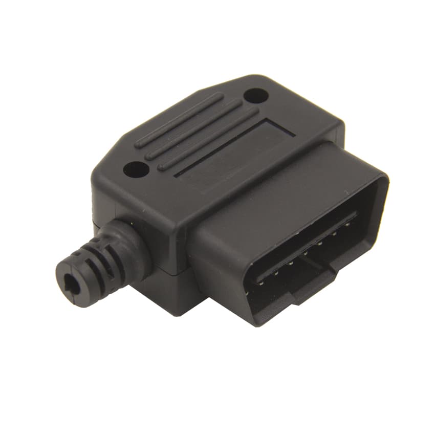 Wtyk OBD-II kątowy 16-pin np. do samochodowych interfejsów diagnostycznych (OBD 2)