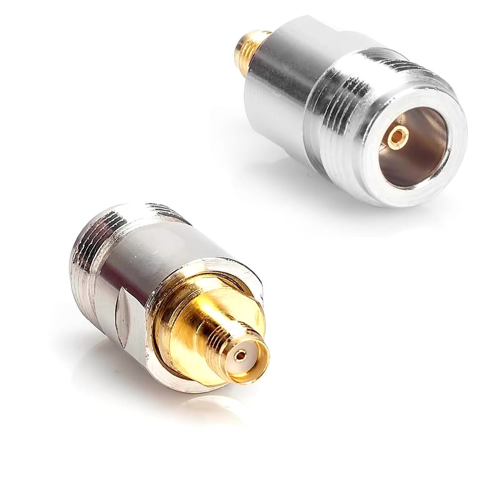 Adapter przejściówka SMA-F / gniazdo N adapter (z SMA żeńskiego na wtyk N) PTFE/GOLD RADIORA