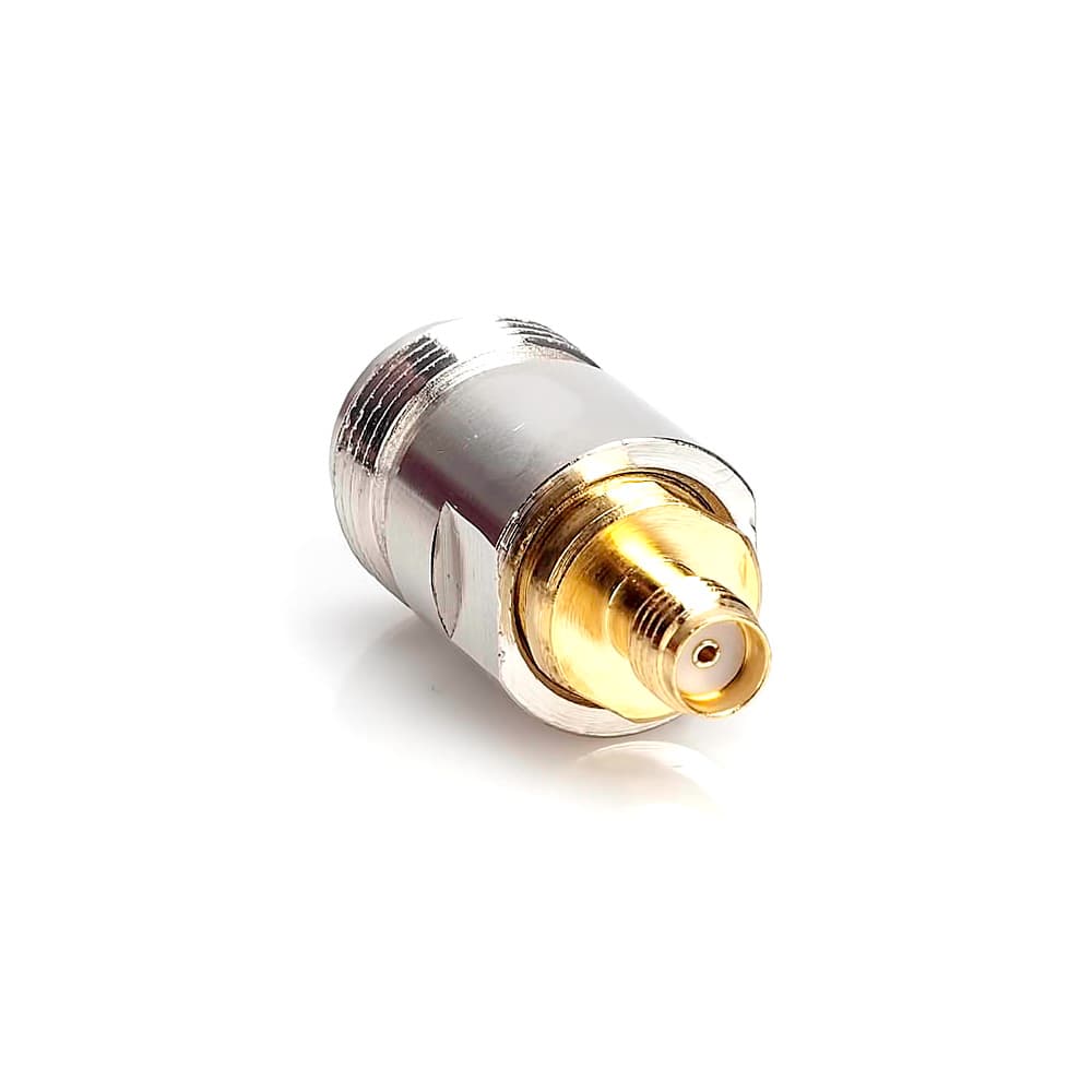 Adapter przejściówka SMA-F / gniazdo N adapter (z SMA żeńskiego na wtyk N) PTFE/GOLD RADIORA