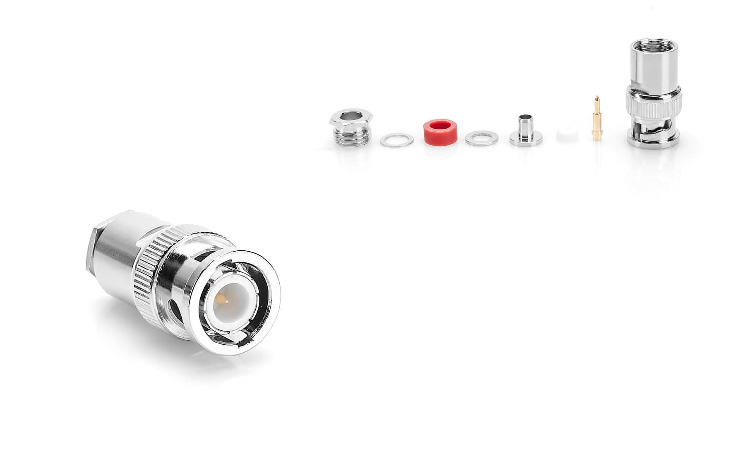 Wtyk BNC skręcany na przewód RG-58 PTFE/Gold RADIORA np. do skanera Uniden, Icom, AOR