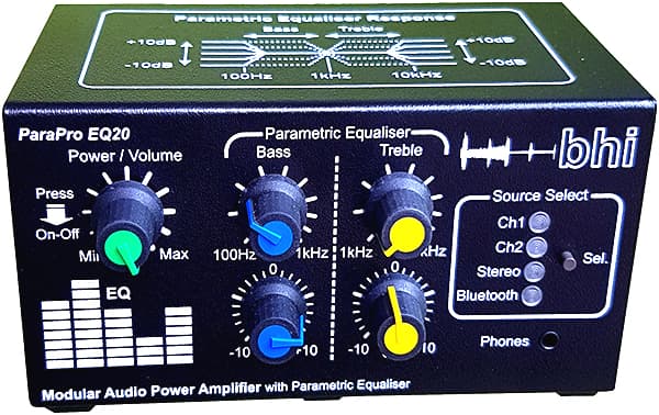 BHI ParaPro EQ20-DSP - wzmacniacz audio 20W z DSP i equalizerem