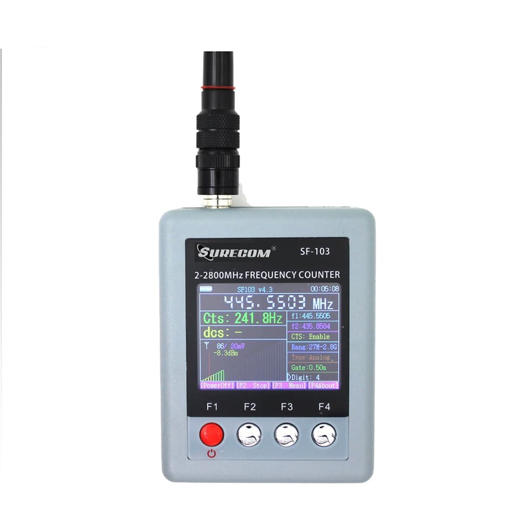 SURECOM SF-103 miernik częstotliwości 2MHz - 2.8GHz licznik częstotliwości z TCXO HF/VHF/UHF skan CTCSS/DCS obsługa DMR
