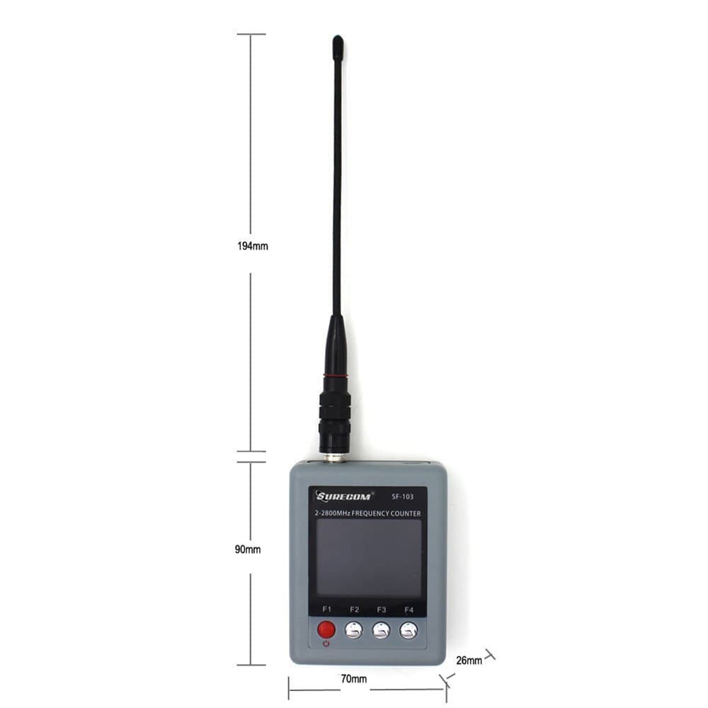SURECOM SF-103 miernik częstotliwości 2MHz - 2.8GHz licznik częstotliwości z TCXO HF/VHF/UHF skan CTCSS/DCS obsługa DMR