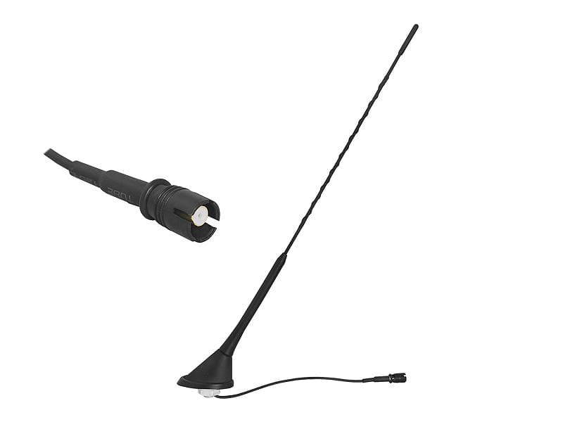 Antena samochodowa FM 41cm do Volkswagen Audi Skoda Seat wzmacniacz wtyk RAKU-2 (antena do radia samochodowego)