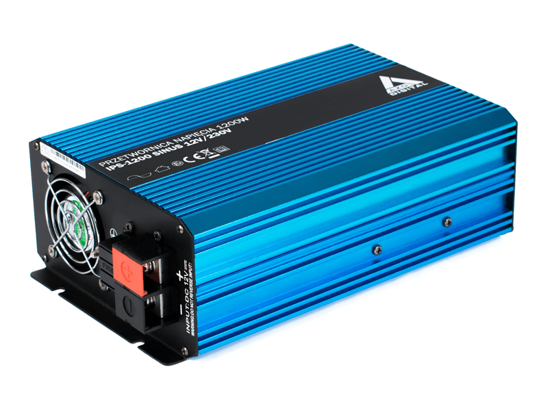 AZO IPS-1200-S SINUS PRZETWORNICA NAPIĘCIA 12V/230V 1200W z miękkim startem np. POMPY LODÓWKI - 3 lata gwarancji