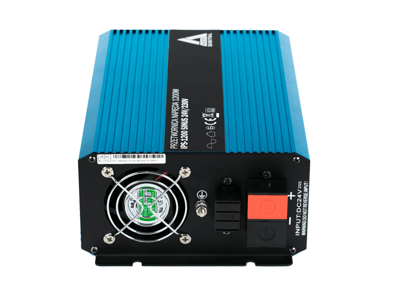 AZO IPS-1200-S SINUS PRZETWORNICA NAPIĘCIA 24V/230V 1200W z miękkim startem np. POMPY LODÓWKI - 3 lata gwarancji