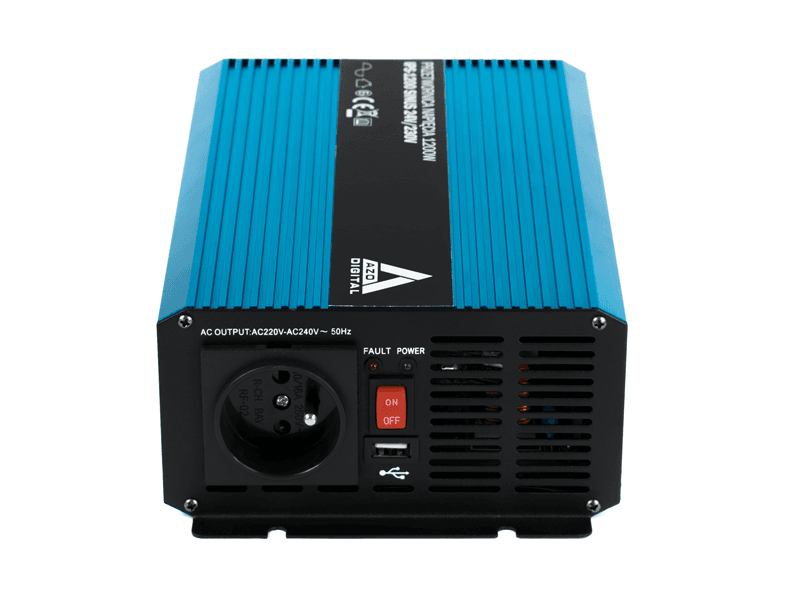 AZO IPS-1200-S SINUS PRZETWORNICA NAPIĘCIA 24V/230V 1200W z miękkim startem np. POMPY LODÓWKI - 3 lata gwarancji