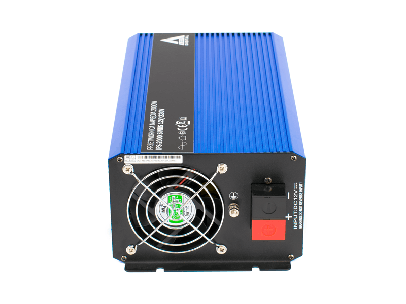 AZO IPS-2000-S SINUS PRZETWORNICA NAPIĘCIA 12V/230V 2000W z miękkim startem np. POMPY LODÓWKI - 3 lata gwarancji