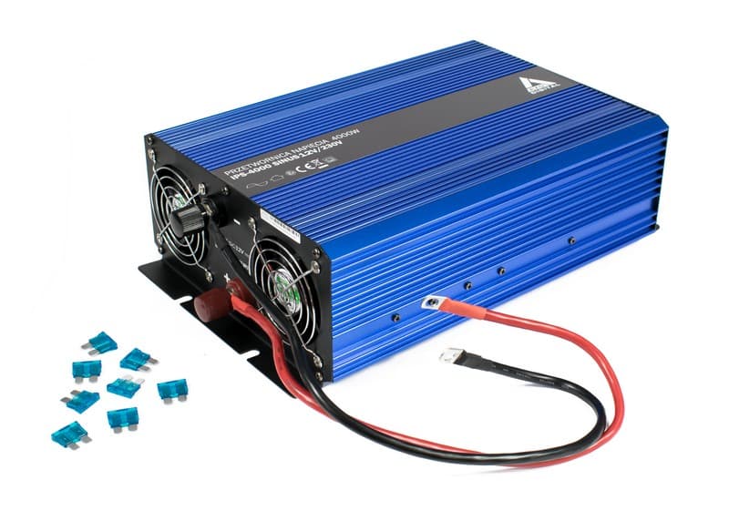 AZO IPS-4000 SINUS PRZETWORNICA NAPIĘCIA 12V/230V 4000W z miękkim startem np. POMPY LODÓWKI - 3 lata gwarancji