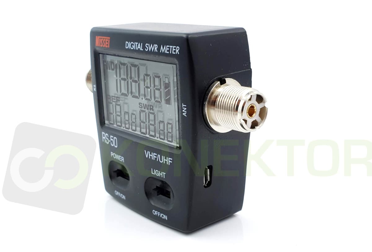 NISSEI RS-50 CYFROWY REFLEKTOMETR 140-170/430-470 MHz - pomiar SWR/POWER miernik POLSKA INSTRUKCJA