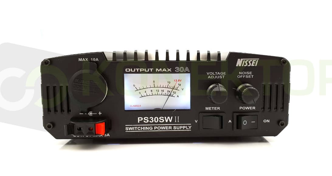 Nissei PS-30-SW-II zasilacz impulsowy 30A analogowy wskaźnik V/A, regulacja napięcia, solidna obudowa