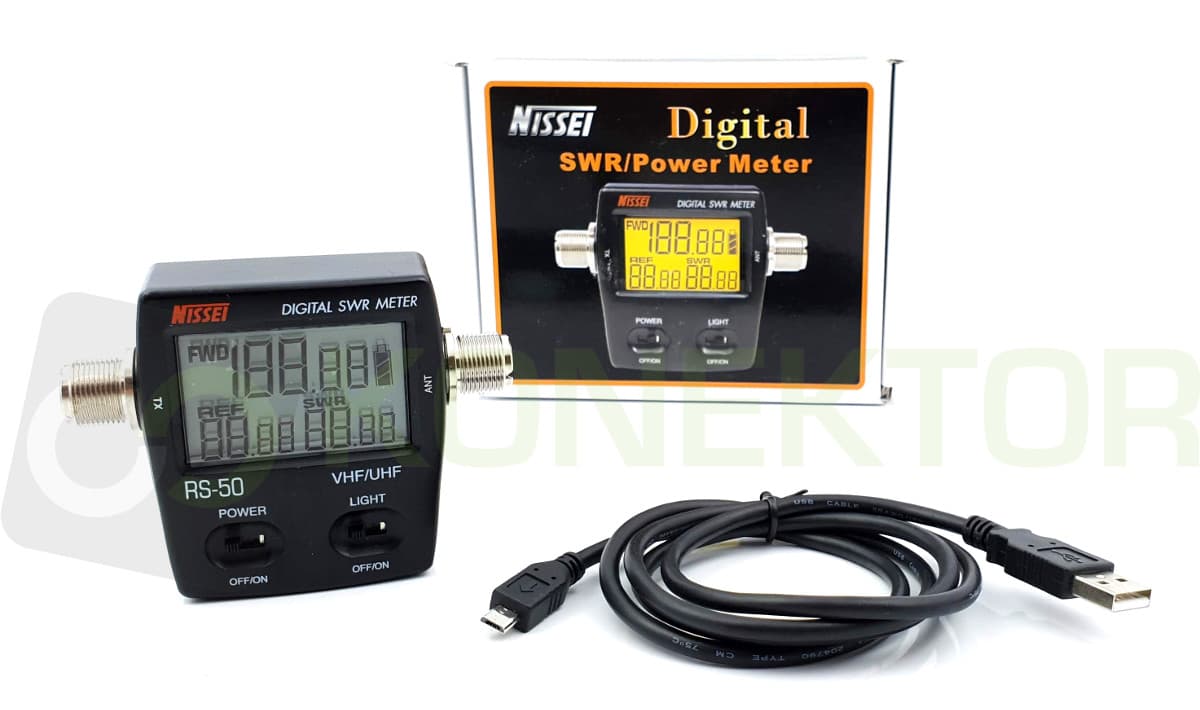 NISSEI RS-50 CYFROWY REFLEKTOMETR 140-170/430-470 MHz - pomiar SWR/POWER miernik POLSKA INSTRUKCJA