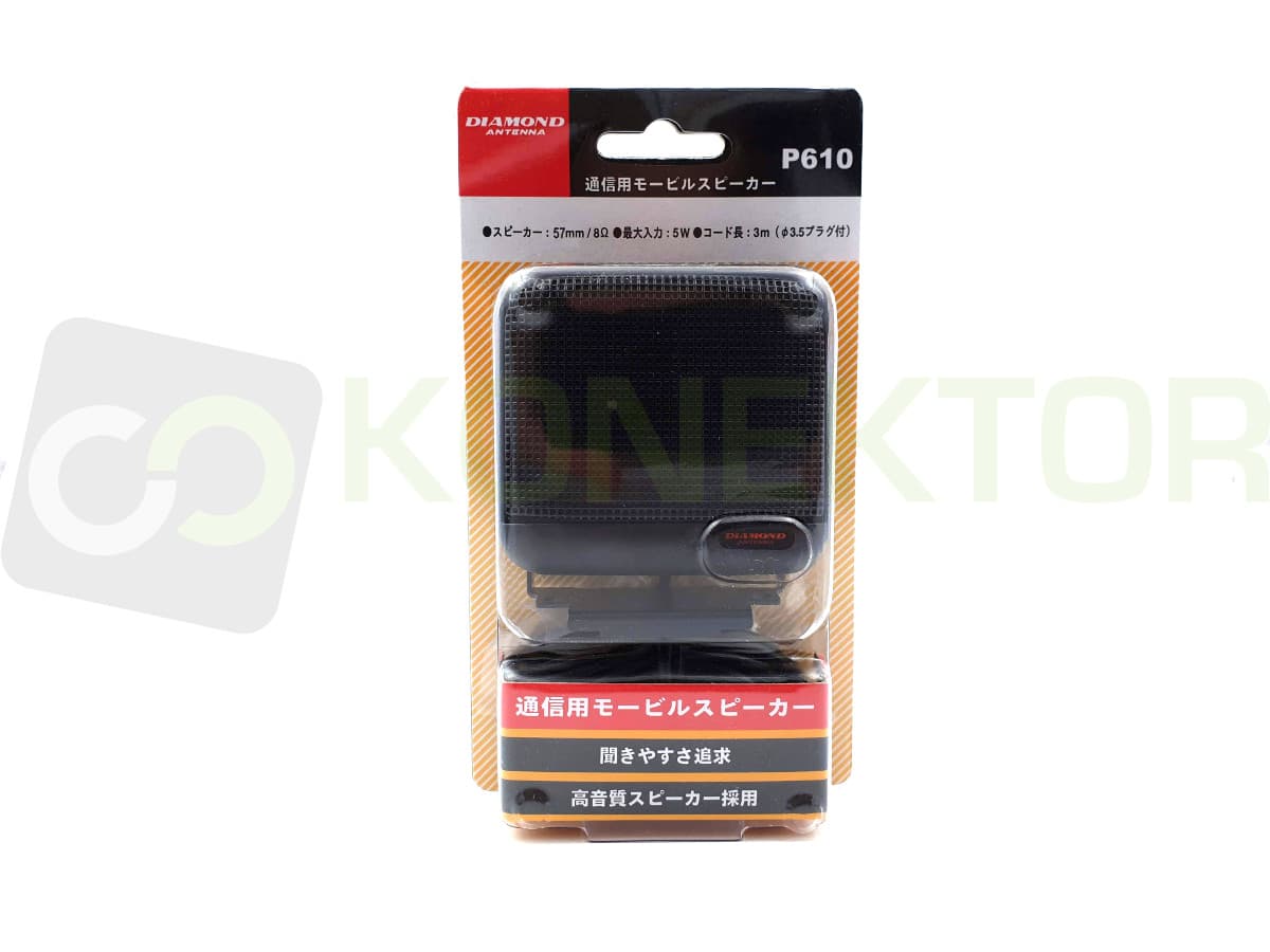Diamond P-610 mały głośnik do radiotelefonów KF/CB + uchwyt magnetyczny