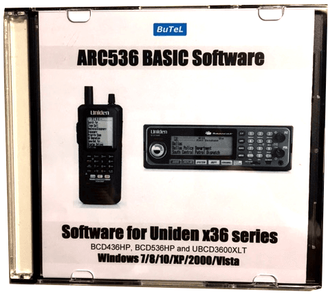 BUTEL ARC-536 PRO oprogramowanie do skanerów Uniden UBCD 3600 XLT, SDS-100-E, SDS-200-E, BCD436HP, BCD536HP