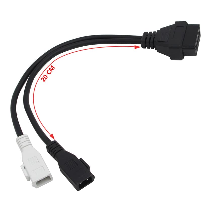 ADAPTER VAG OBD-II 16-PIN na 2x2 (Volkswagen, Audi, Seat, Skoda) przejściówka do interfejsów diagnostycznych