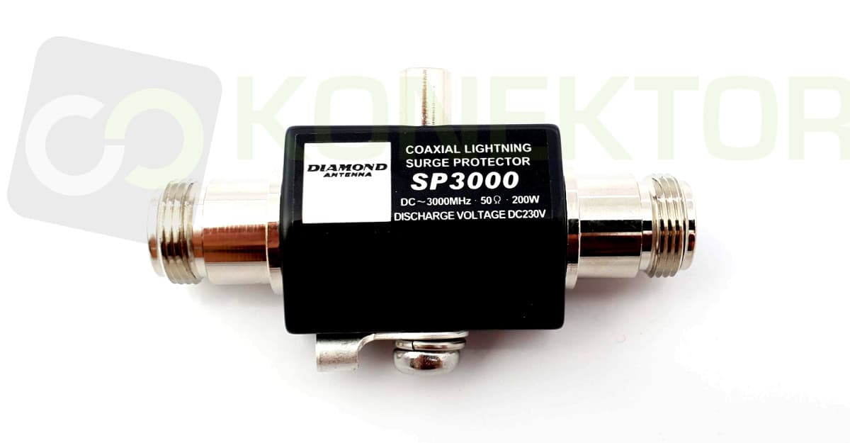 DIAMOND SP-3000 odgromnik antenowy DC~3GHz 200W (Diamond SP3000 lightning arrester)