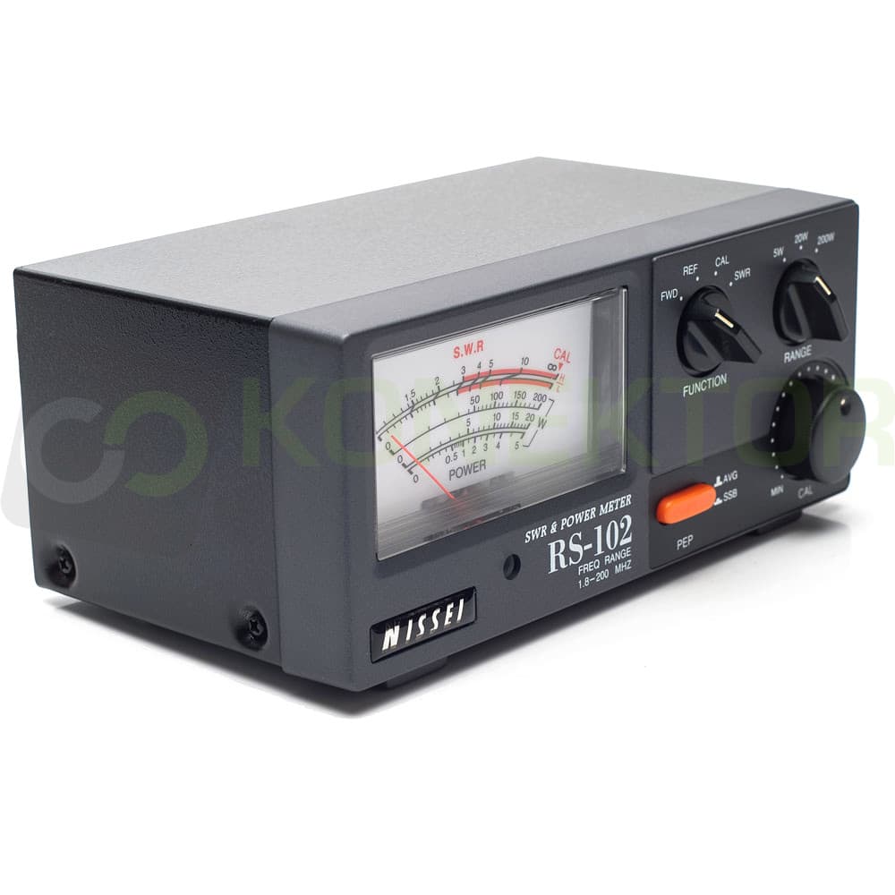 Nissei RS-102 reflektometr KF CB VHF 1.8-200 MHz - pomiar SWR, mocy, podświetlenie skali