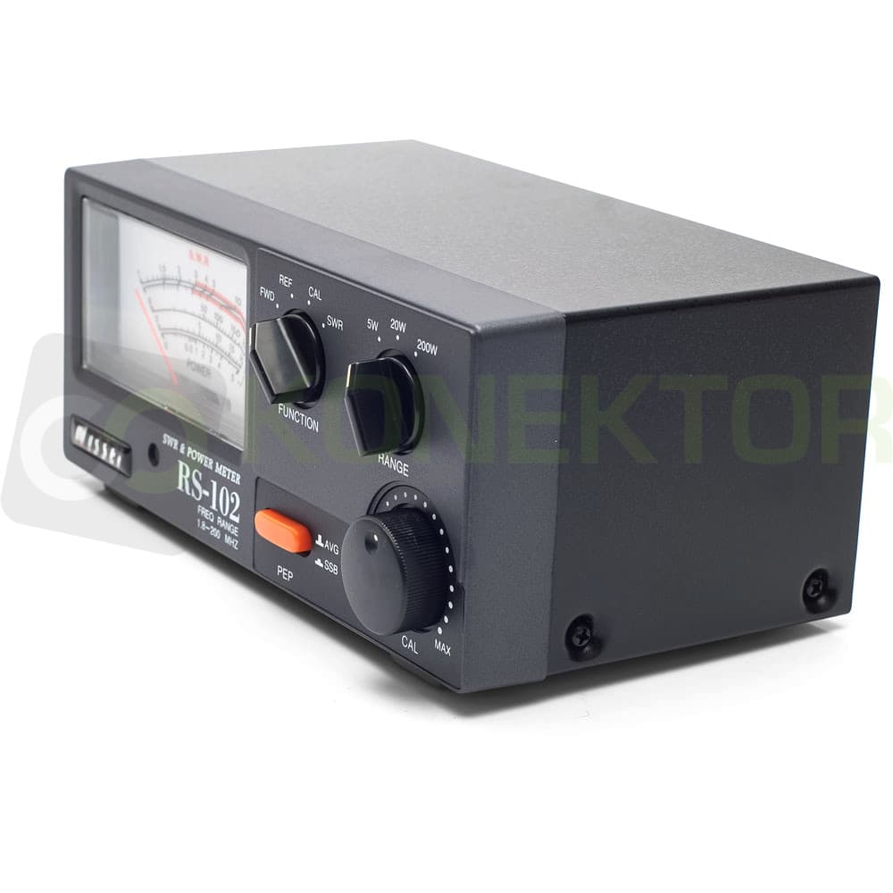 Nissei RS-102 reflektometr KF CB VHF 1.8-200 MHz - pomiar SWR, mocy, podświetlenie skali