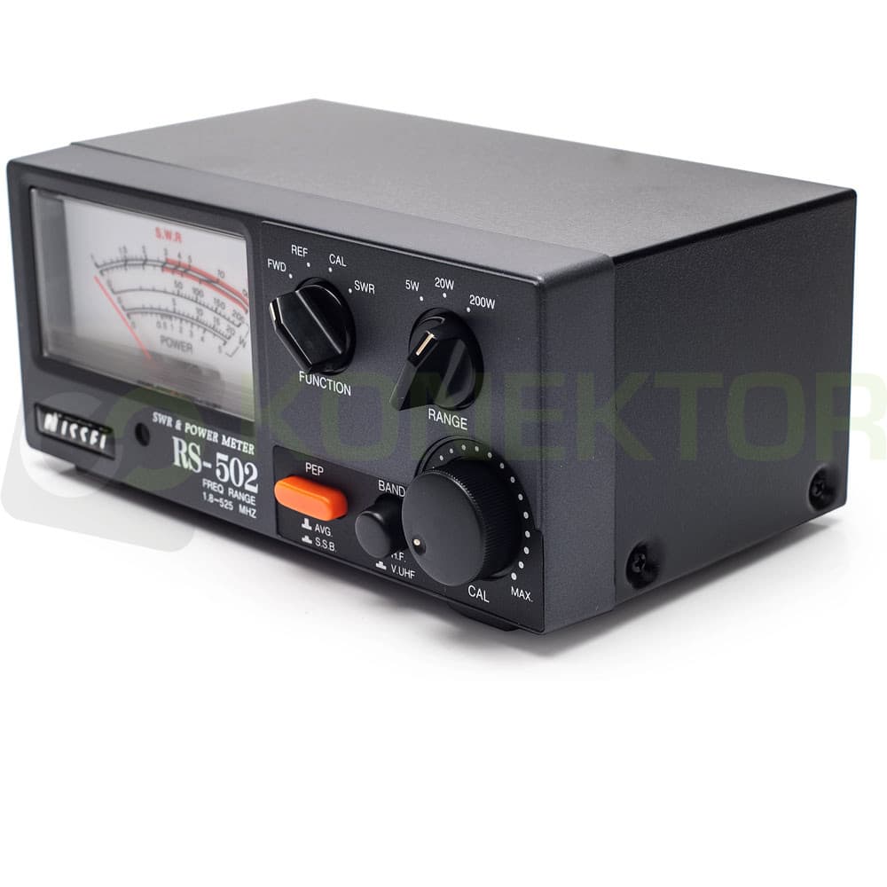 Nissei RS-502 reflektometr KF/VHF/UHF 1.8-525 MHz - pomiar SWR, mocy, podświetlenie skali