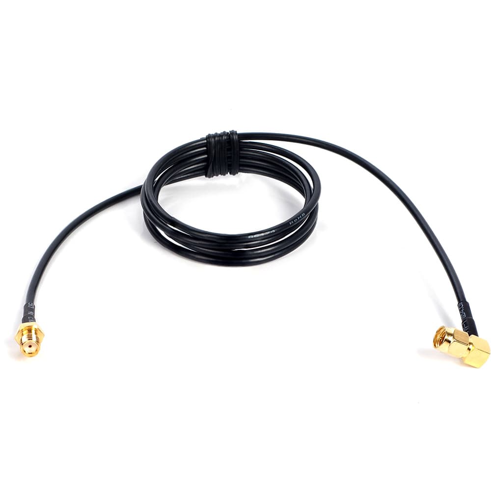 Kątowy adapter na kablu 50cm wtyk SMA/gniazdo SMA cienki kabel RG-174 - pigtail Radiora np. Baofeng, Wouxun, Yaesu, Icom, skanery, SDR itp.