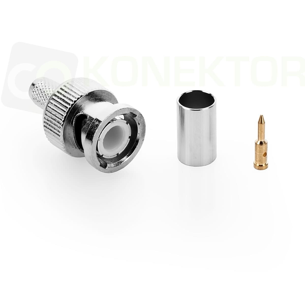 WTYK BNC na cienki kabel RG-174, RG-316, TFL-316 zaciskany PTFE/Gold RADIORA