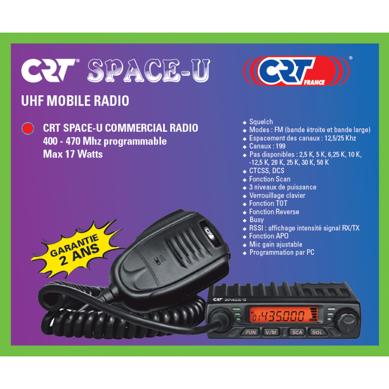 CRT SPACE COM U ultrakompaktowy radiotelefon 400-470MHz 17W