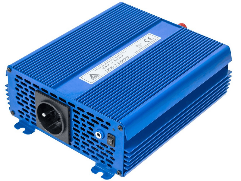 AZO IPS-1200-S SINUS 2G ECO MODE PRZETWORNICA NAPIĘCIA 24V/230V 1200W z miękkim startem, tryb EKO np. POMPY LODÓWKI - 5 lat gwarancji