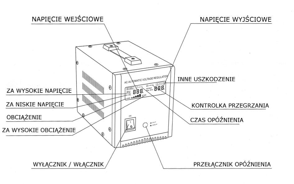 VOLT AVR 5000 automatyczny stabilizator napięcia 230 AVC 5000W
