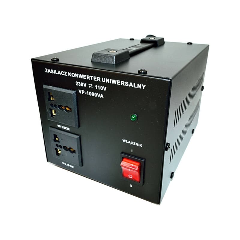 Konwerter napięcia VP-1000 230V/110V 1000VA np. do urządzeń z USA, Kanady, Japonii