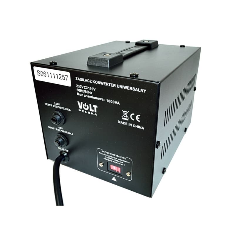 Konwerter napięcia VP-1000 230V/110V 1000VA np. do urządzeń z USA, Kanady, Japonii