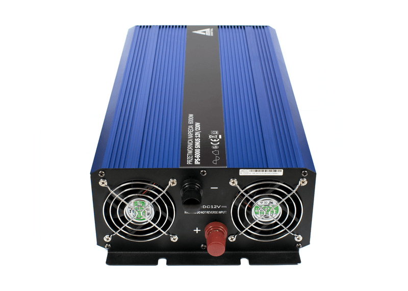 AZO IPS-6000-S SINUS Przetwornica napięcia 12V/230V 6000W z miękkim startem np. POMPY PIECE CO LODÓWKI KOMPRESORY - 3 lata gwarancji