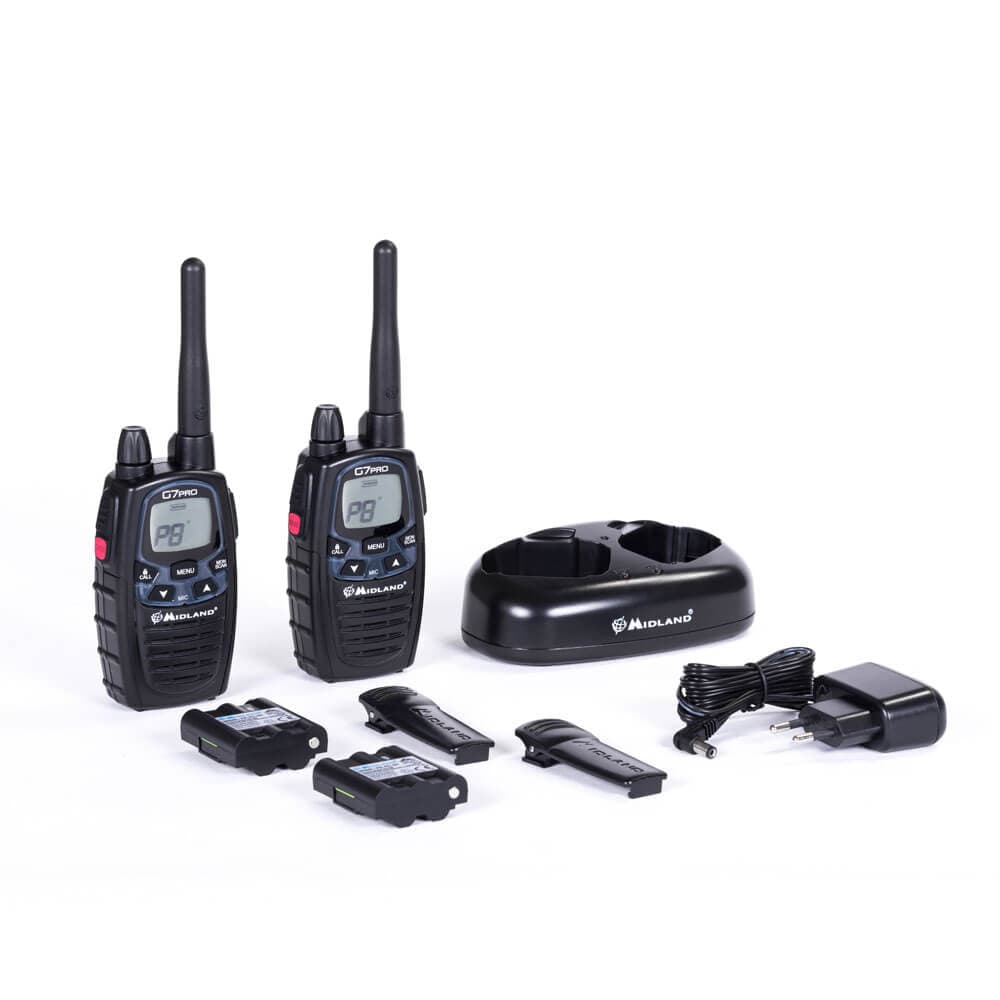 Midland G7 PRO Twin Pack komplet 2szt. krótkofalówek PMR 446 / LPD - z podwójnym PTT