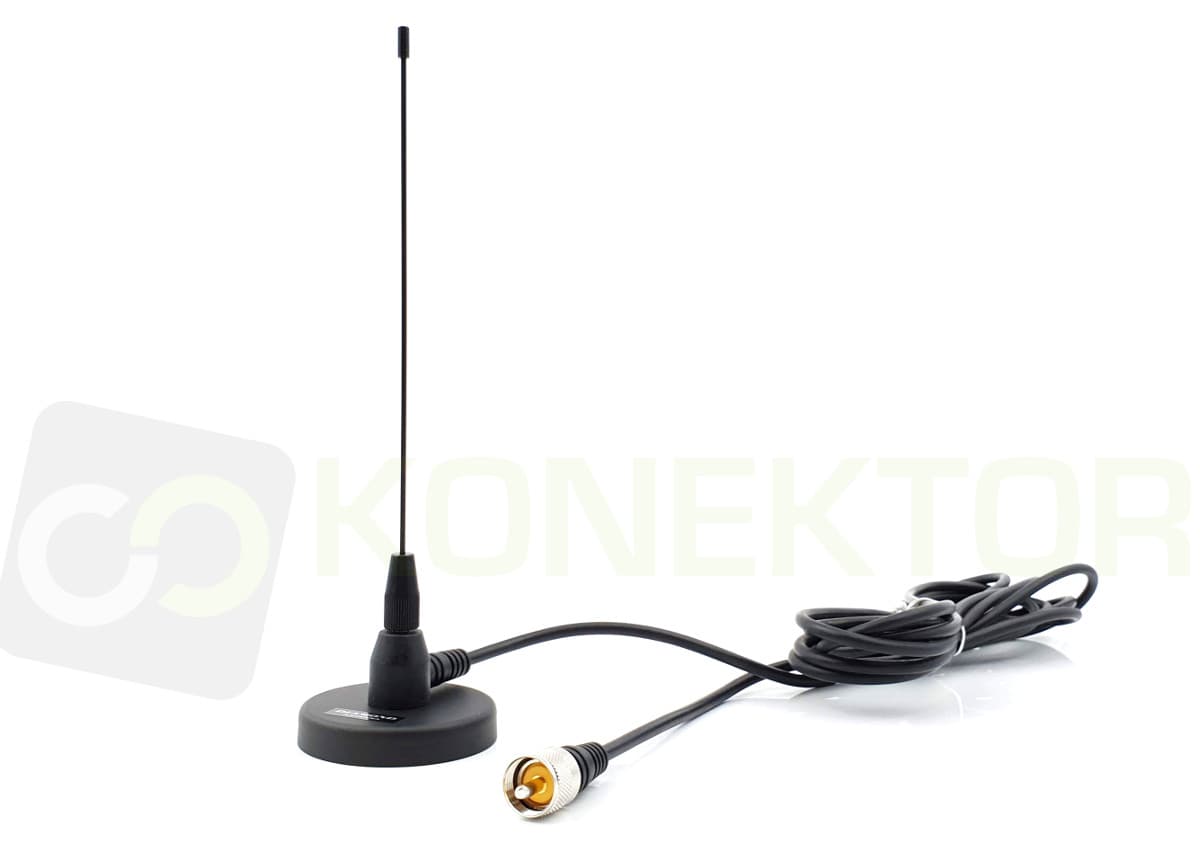 Diamond MC-201 DYSKRETNA antena UHF 340~520MHz długość 16-23cm, podstawa magnetyczna z kablem 4m