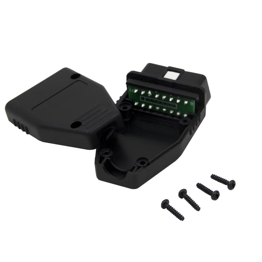 Wtyk OBD-2 prosty 16-pin np. do samochodowych interfejsów diagnostycznych, lokalizatorów GPS (OBD-II)