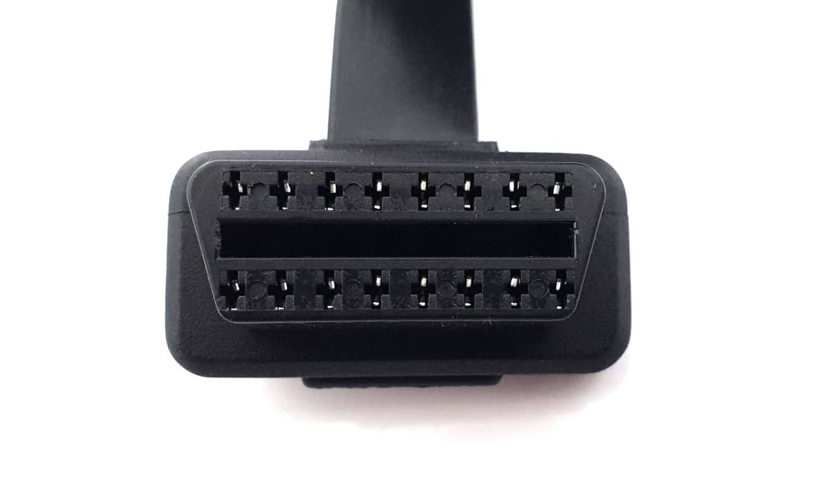 Przedłużacz OBD-II 55cm gniazdo/wtyk OBD-II 16-pin PŁASKI KABEL 16-żyłowy 1:1 np. do interfejsów diagnostycznych - Łódź, Zbąszyńska 2