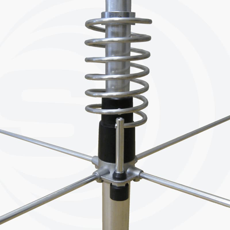 SIRIO New Tornado 27 (4 przeciwwagi) antena bazowa CB / 10m 5/8 fali (podobna do Lemm AT-92)