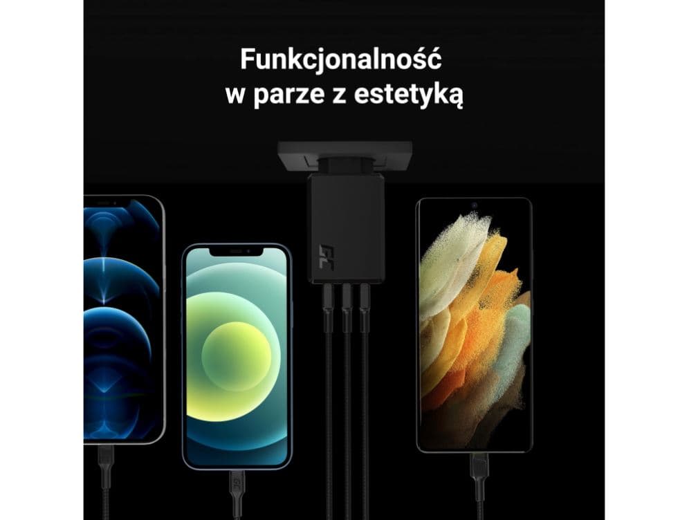 Ładowarka sieciowa 230V Green Cell 3xUSB 30W z szybkim ładowaniem Ultra Charge 3.0 (świetny design)