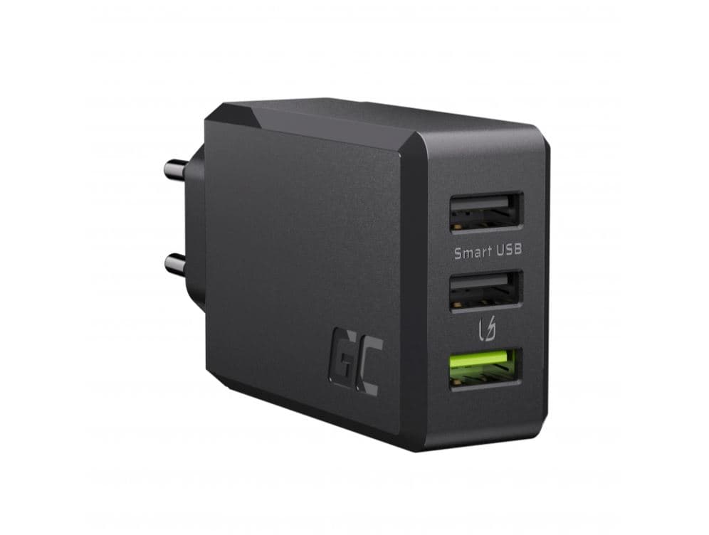 Ładowarka sieciowa 230V Green Cell 3xUSB 30W z szybkim ładowaniem Ultra Charge 3.0 (świetny design)